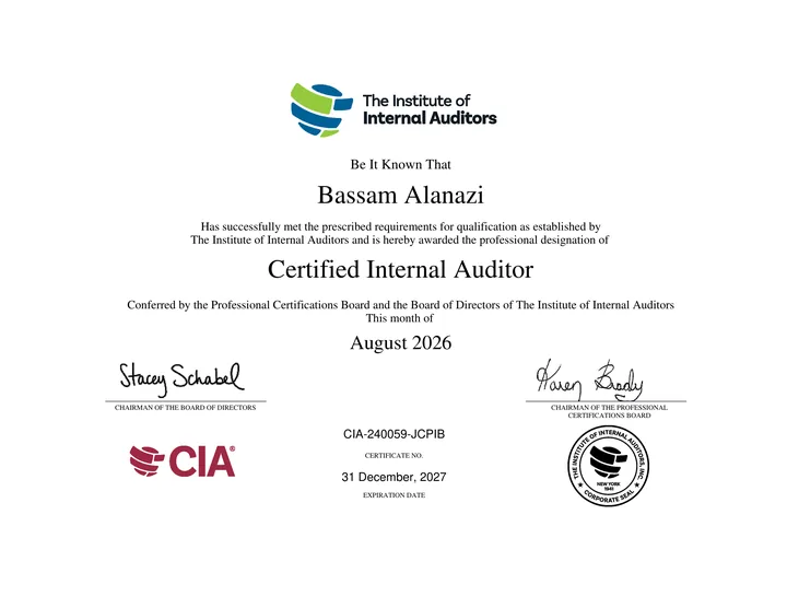 مدقق داخلي معتمد (CIA)